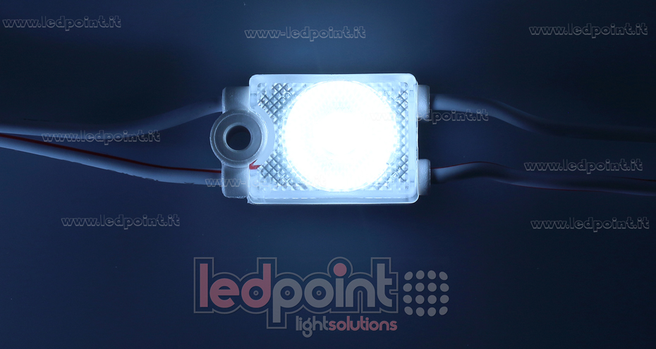Módulo led 2835, 0,5W 24V, blanco frío 6000-6500K, IP65 con lente 175° Módulo led 2835, 0,5W 24V, blanco frío 6000-6500K, IP65 con lente 175°