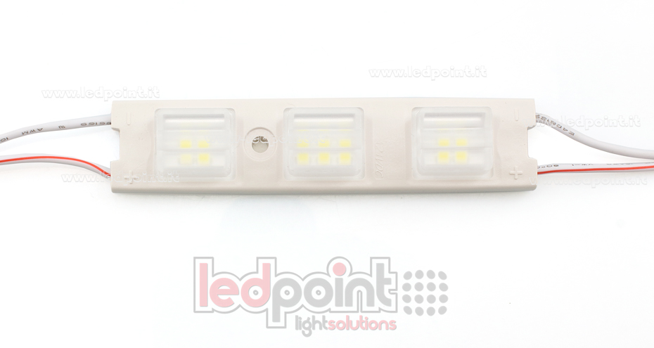 Módulo led 3014 Osram, 2,4W 24V blanco frío 6500K, IP65 con lente 15°*85° Módulo led 3014 Osram, 2,4W 24V blanco frío 6500K, IP65 con lente 15°*85°