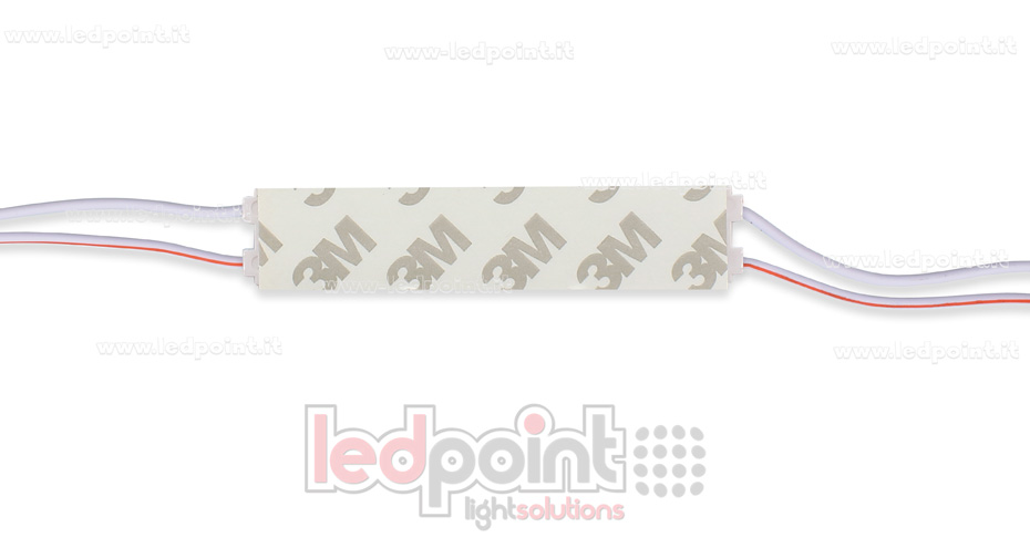 Módulo 3 led 5630, 1,44W 12V, blanco frío 6000-6500K, IP65 con lente 160° ModD-600-0361/1.44