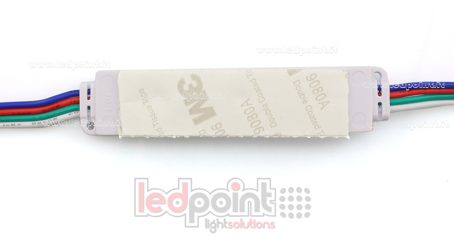 Módulo 3 led RGB 3528 12V 0,72W IP65 con lente 165° Módulo 3 led RGB 3528 12V 0,72W IP65 con lente 165°