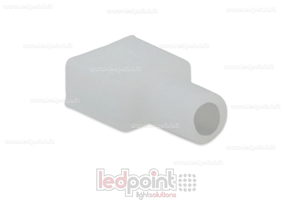 Tapa final con orificio frontal para cable de alimentación para Led Neon Flex 4x8mm