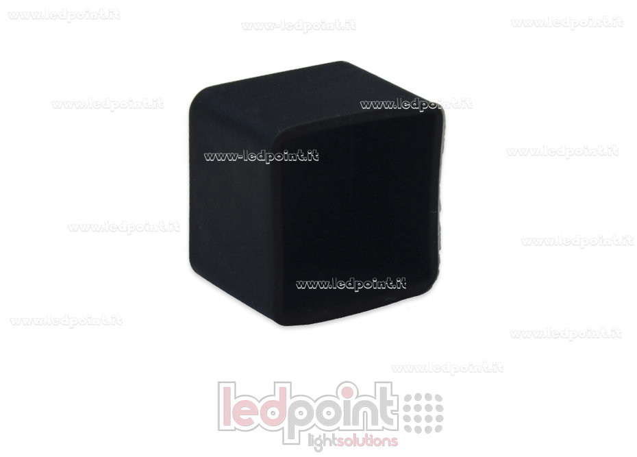 Tapa final negra para Led Neon Flex 12x12mm Tapa final negra para Led Neon Flex 12x12mm