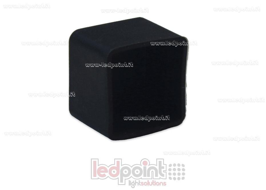 Tapa final negra para Led Neon Flex 16x16mm Tapa final negra para Led Neon Flex 16x16mm