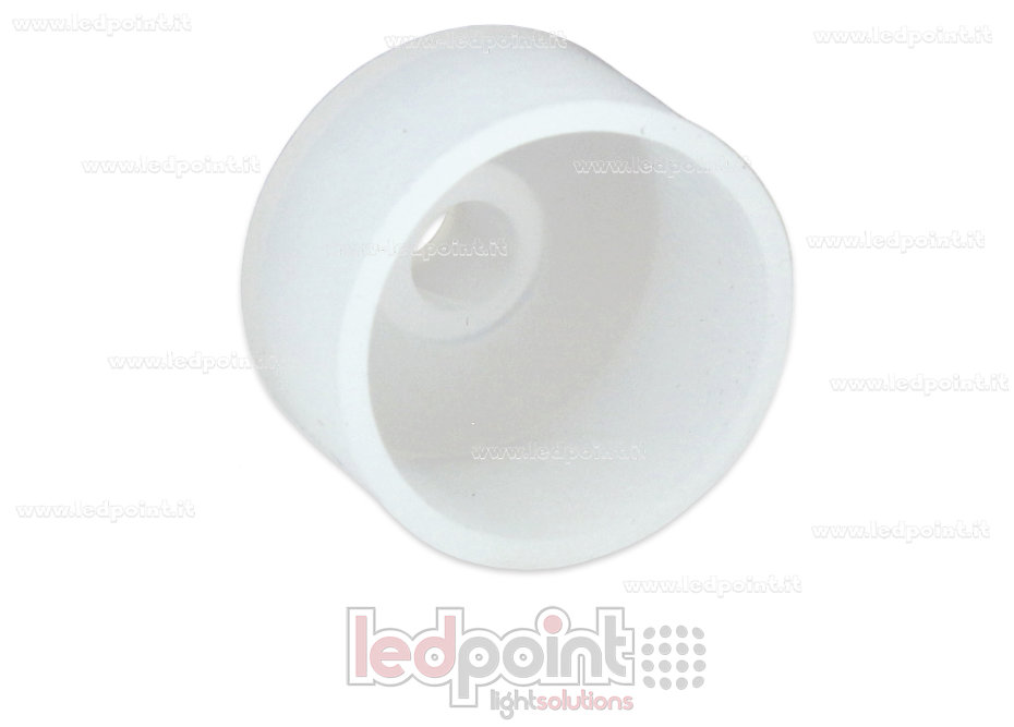 Tapa final con salida frontal del cable de alimentación para Led Neon Flex Ø18mm
