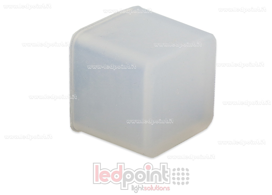 Tapa transparente para Led Neon Flex 10x10mm Tapa transparente para Led Neon Flex 10x10mm