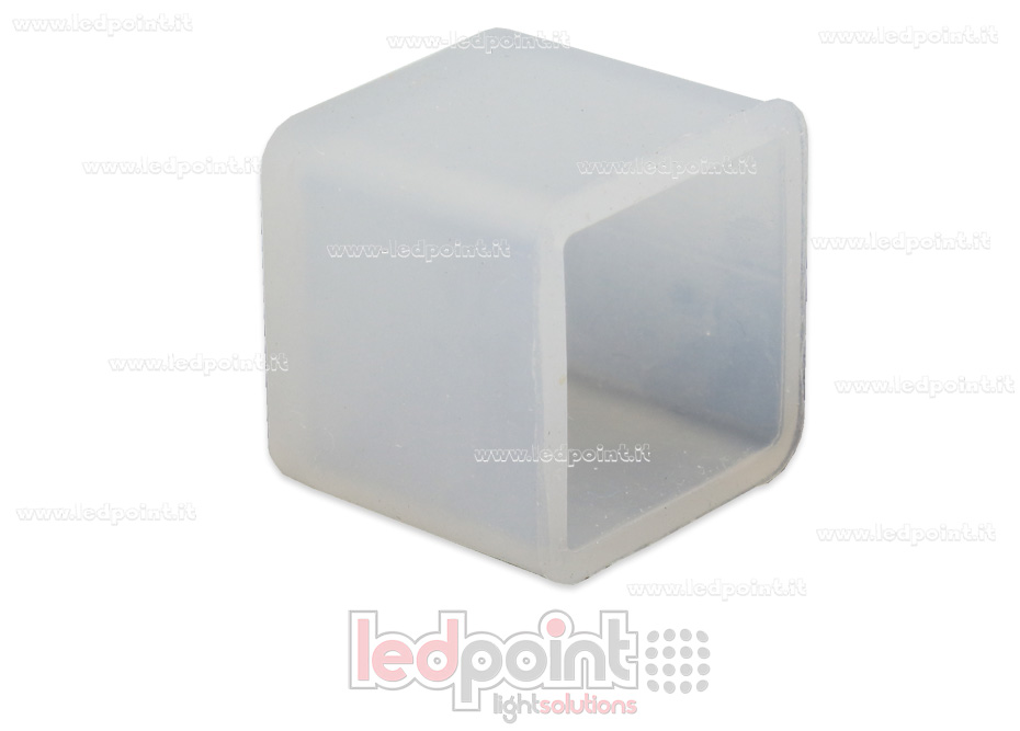 Tapa transparente para Led Neon Flex 10x10mm Tapa transparente para Led Neon Flex 10x10mm