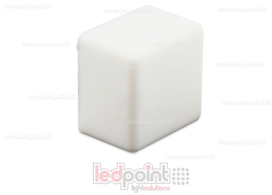 Tapa blanca para Led Neon Flex 10x10mm Tapa blanca para Led Neon Flex 10x10mm