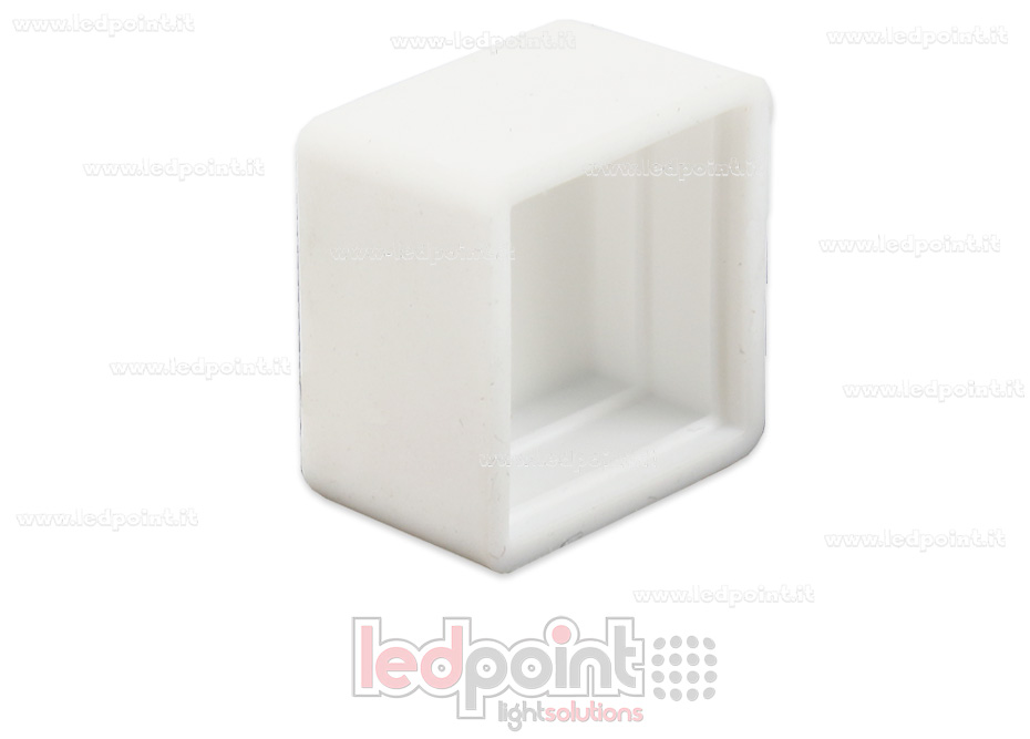 Tapa blanca para Led Neon Flex 10x10mm Tapa blanca para Led Neon Flex 10x10mm