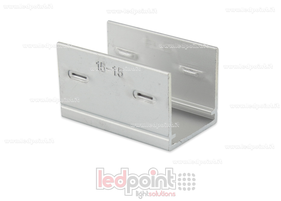Clip de aluminio para fijar, 3cm, para Led Neon Flex 16mm Clip de aluminio para fijar, 3cm, para Led Neon Flex 16mm