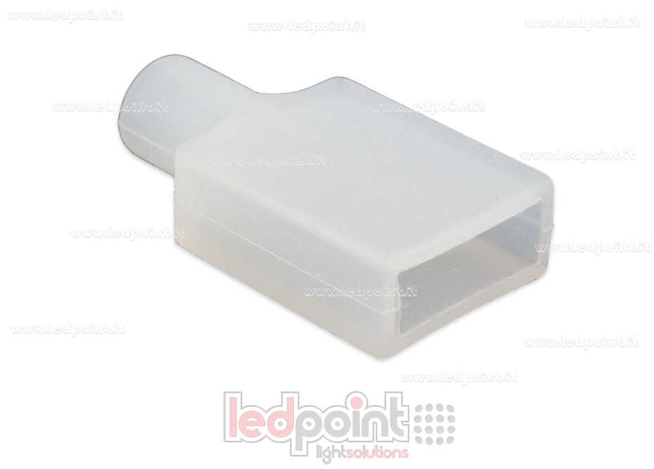 Tapa final con agujero para el cable de alimentación para Led Neon Flex 4mm Tapa final con agujero para el cable de alimentación para Led Neon Flex 4mm