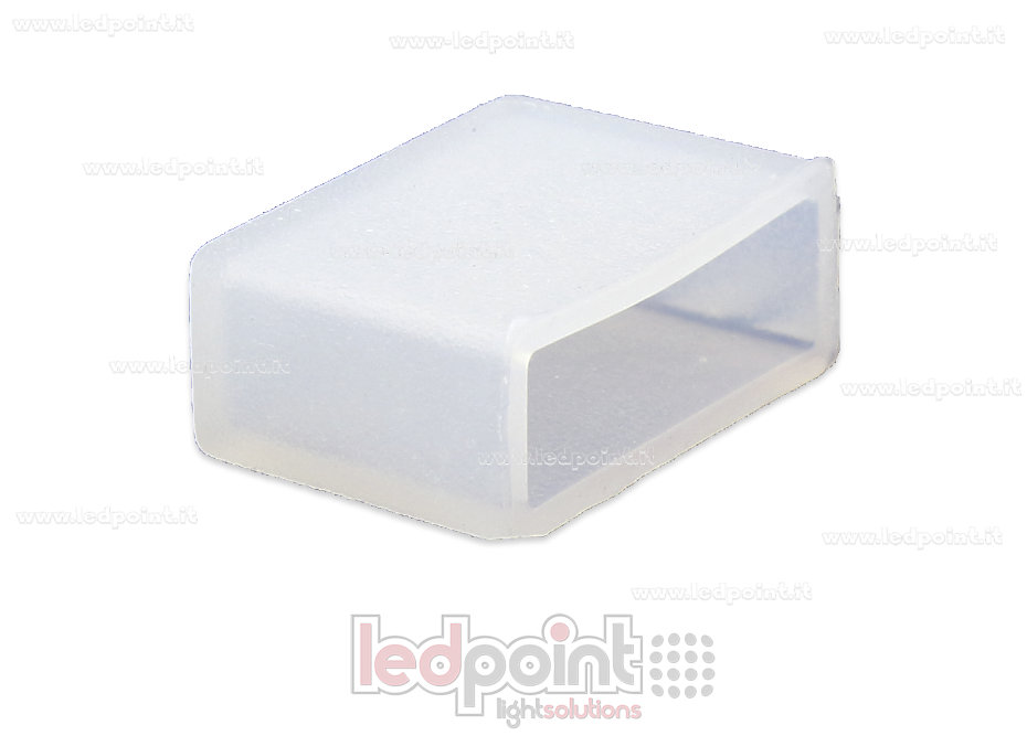 Tapa final con agujero para el cable de alimentación para Led Neon Flex 6mm