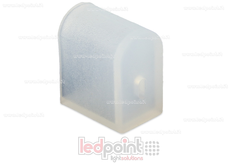 Tapa final con agujero para el cable de alimentación para Led Neon Flex 8mm Tapa final con agujero para el cable de alimentación para Led Neon Flex 8mm