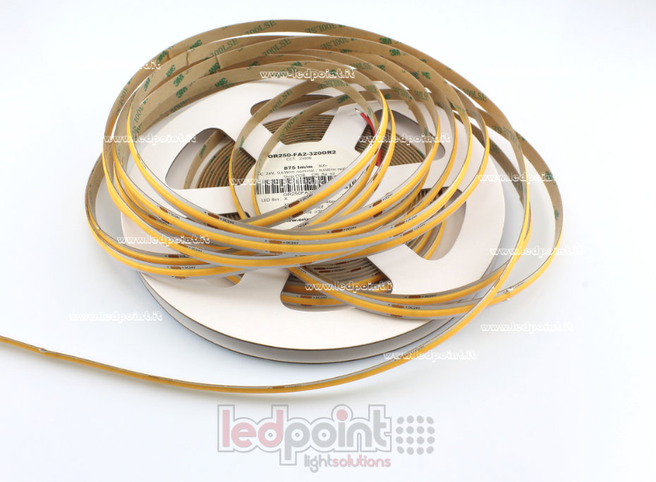 Tira de led COB 24V IP20 2500-2700K 320led/m