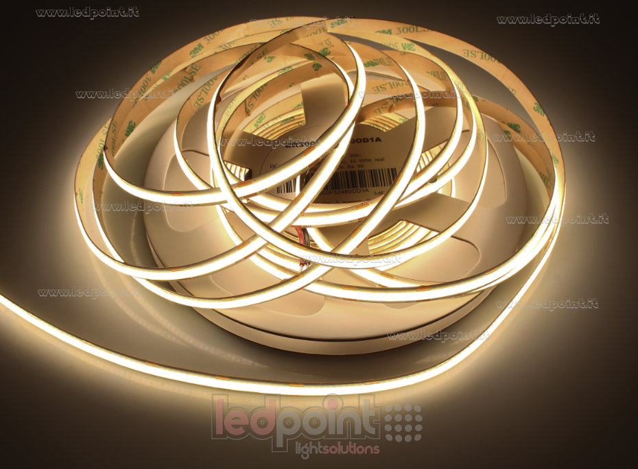 Tira de led COB 12V IP20 3000K 480led/m