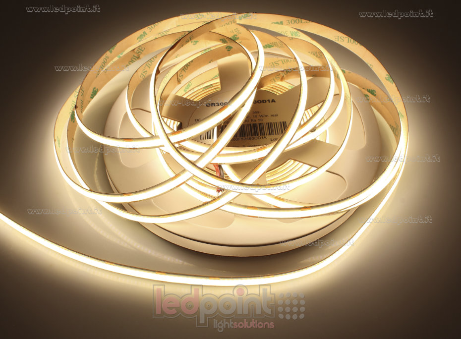 Tira de led COB 12V IP20 3000K 480led/m