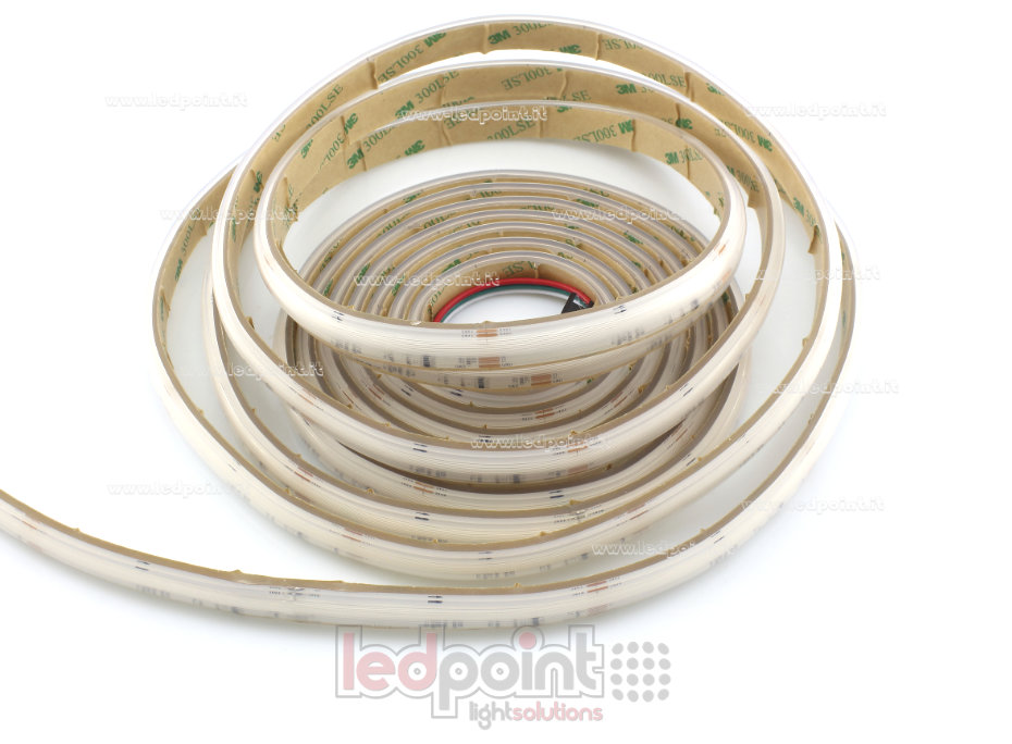 Tira de led COB 24V IP65 RGB+3000K 392+392led/m
