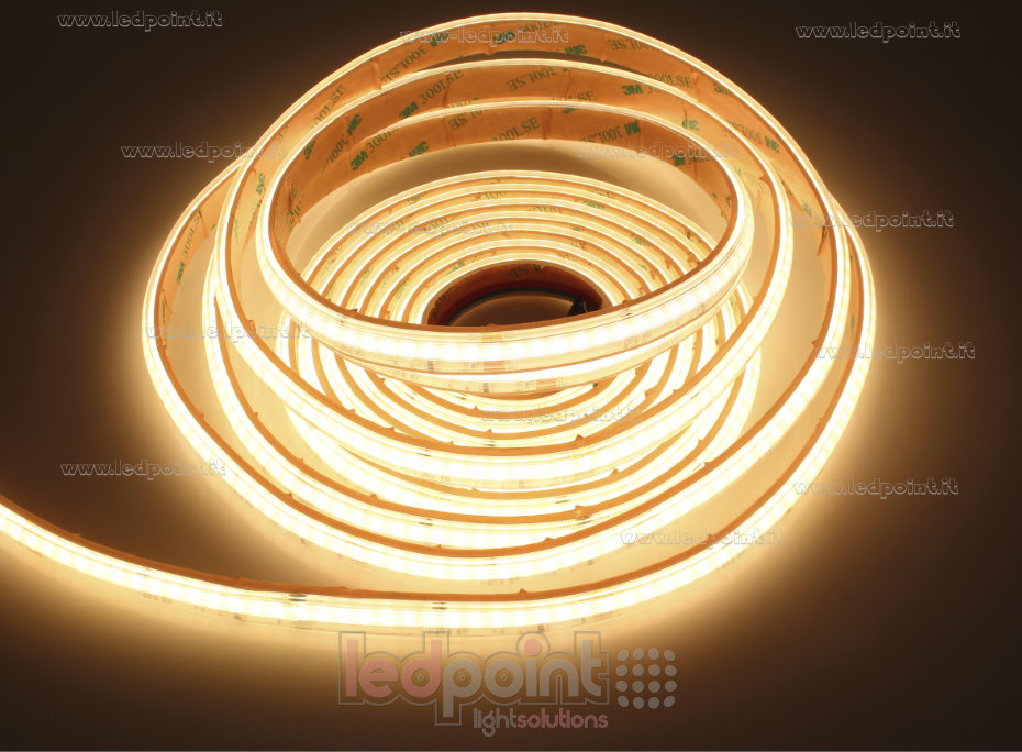 Tira de led COB 24V IP65 RGB+3000K 392+392led/m