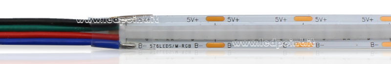 Tira de led COB 5V IP20 RGB 576led/m Tira de led COB 5V IP20 RGB 576led/m