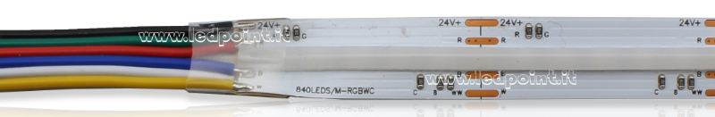 Tira de led COB 24V IP20 RGB + 2700-6500°K 280+280+280led/m Tira de led COB 24V IP20 RGB + 2700-6500°K 280+280+280led/m