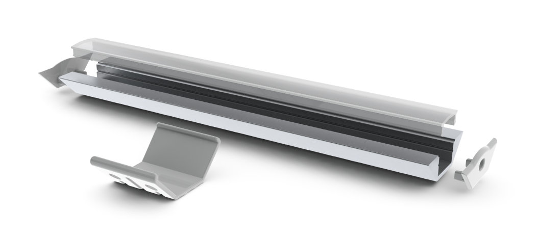 Perfil en aluminio para tiras de led PR-E2