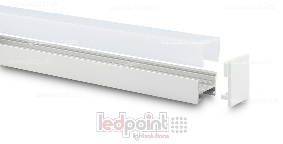 Perfil en aluminio para tiras de led PR-SL2023