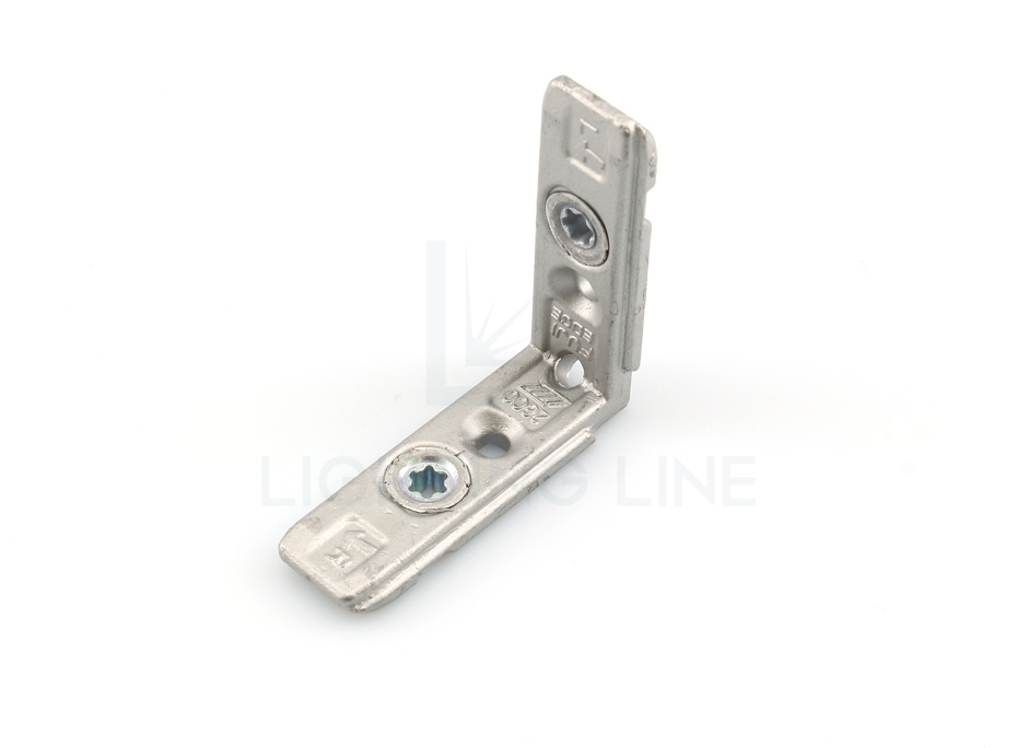 Unión de metal para perfiles de aluminio de espejo 90° vertical