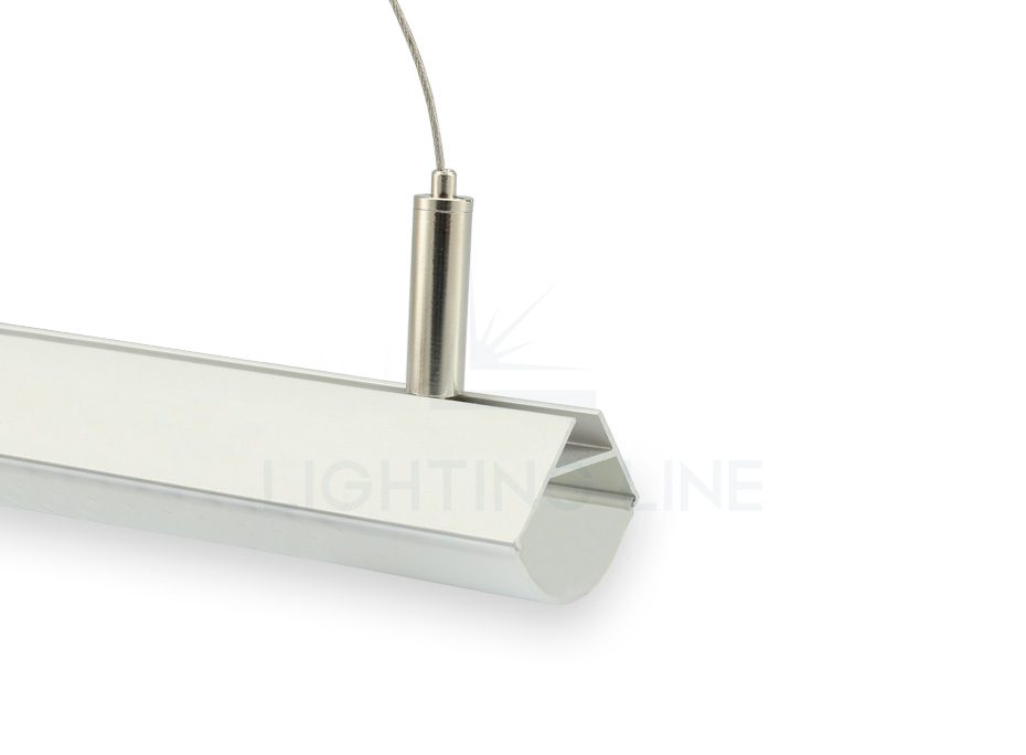 Kit colgador para perfiles suspendidos con regulación cable inferior, 1 cable, longitud 2m