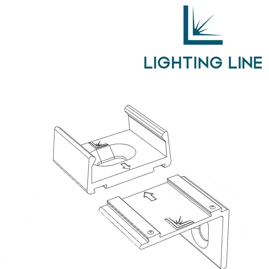 Grapa de montaje de plástico para perfil SL05-03