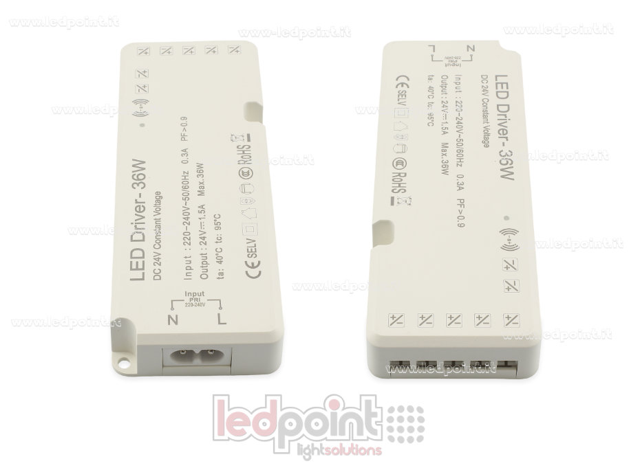 Fuente de alimentación 36W 24V Slim con bornera para sensores