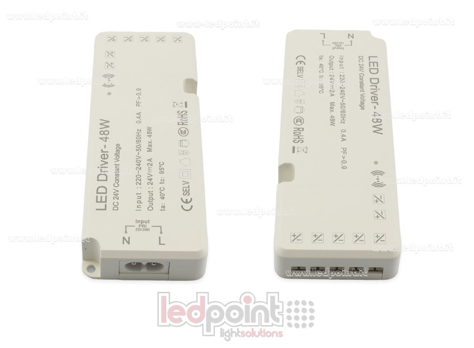 Fuente de alimentación 48W 24V Slim con bornera para sensores