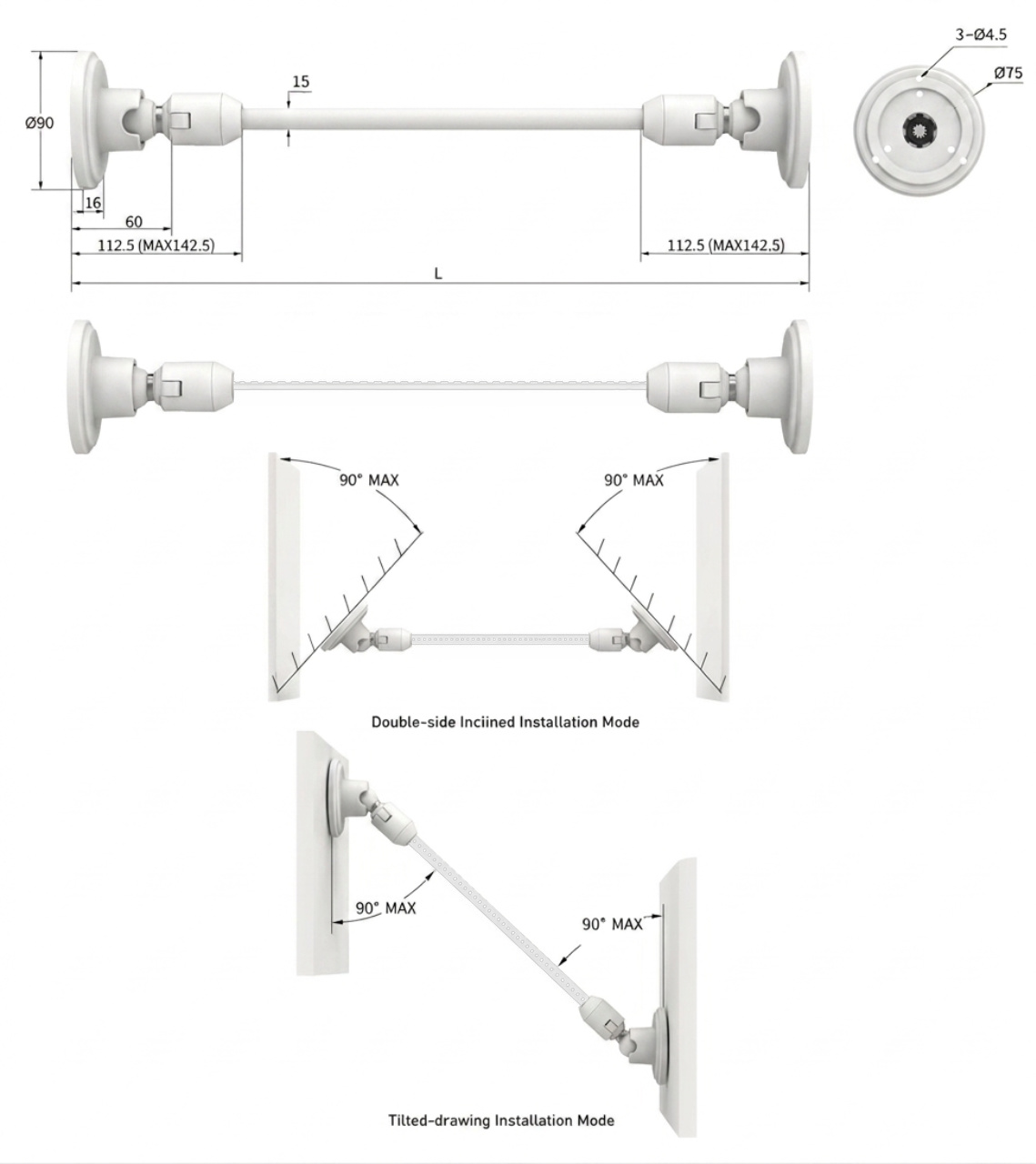 Banda perfil de acero blanco flexible para tiras LED, 20m Banda perfil de acero blanco flexible para tiras LED, 20m