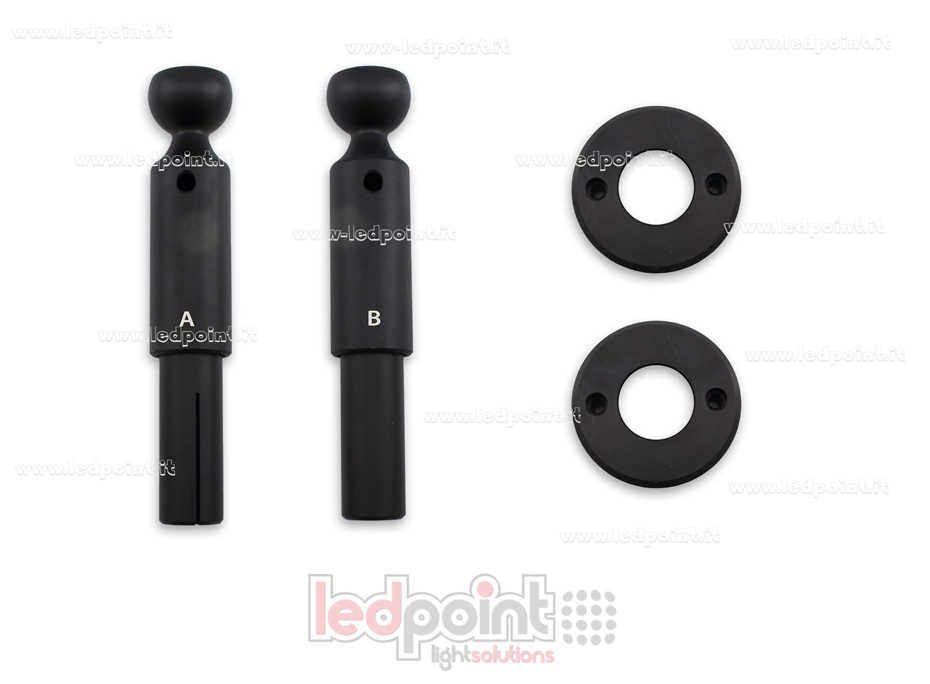 Perfil de cinta flexible de plástico reforzado negro para tiras LED, 10m