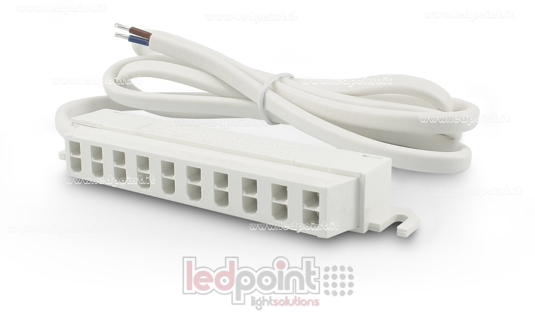 Toma rápida múltipla con 10 salidas grandes con cable de alimentación, max 30V/10A (3A por salida) Toma rápida múltipla con 10 salidas grandes con cable de alimentación, max 30V/10A (3A por salida)