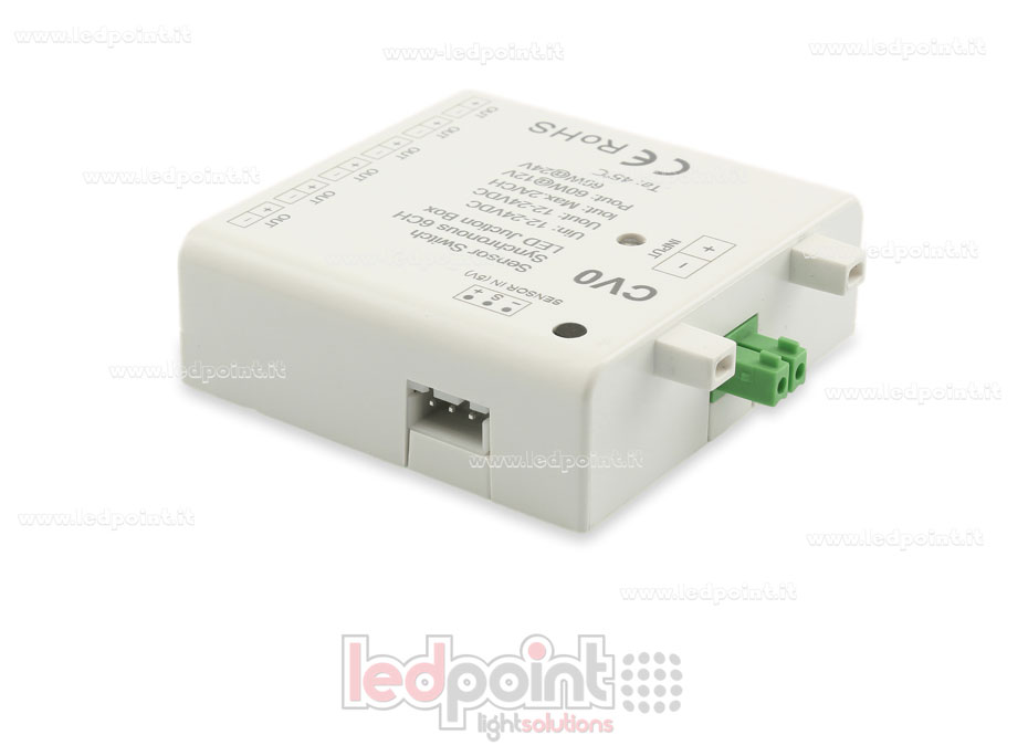 Interfaz dimmer 6ch 60W 12V-24V con entrada para sensor Interfaz dimmer 6ch 60W 12V-24V con entrada para sensor