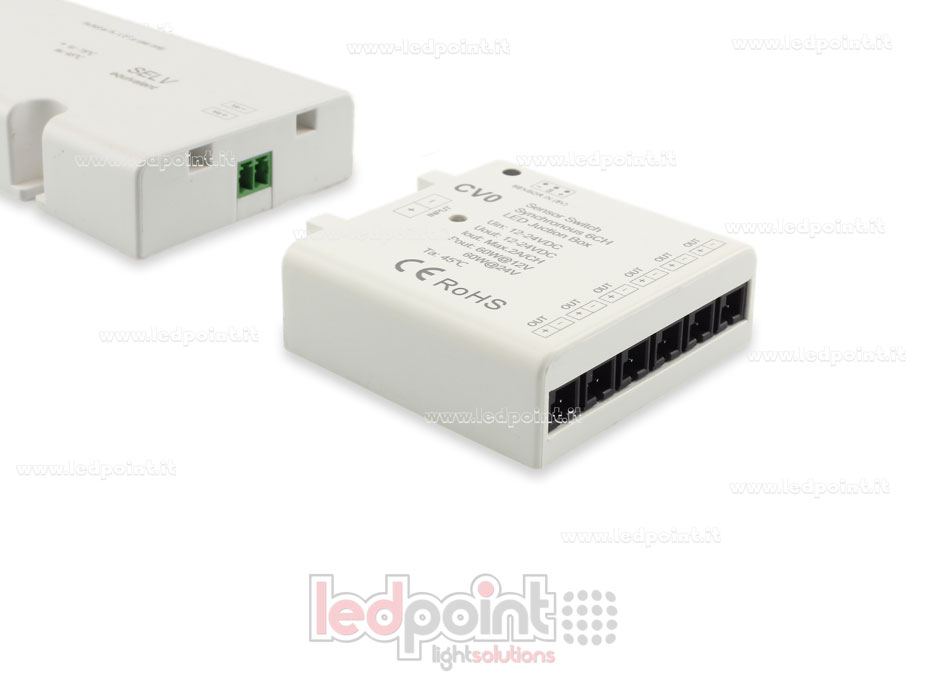Interfaz dimmer 6ch 60W 12V-24V con entrada para sensor Interfaz dimmer 6ch 60W 12V-24V con entrada para sensor