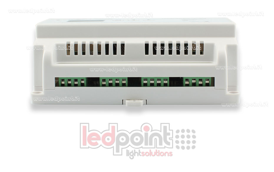 DMX 512 descodificador carril DIN, 12 canales de 5A cada uno, tensión 12-36V DC DMX 512 descodificador carril DIN, 12 canales de 5A cada uno, tensión 12-36V DC