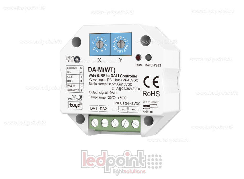 Conversor de WiFi y RF a DALI-2, 4ch, 24V DC RF2.4GHz