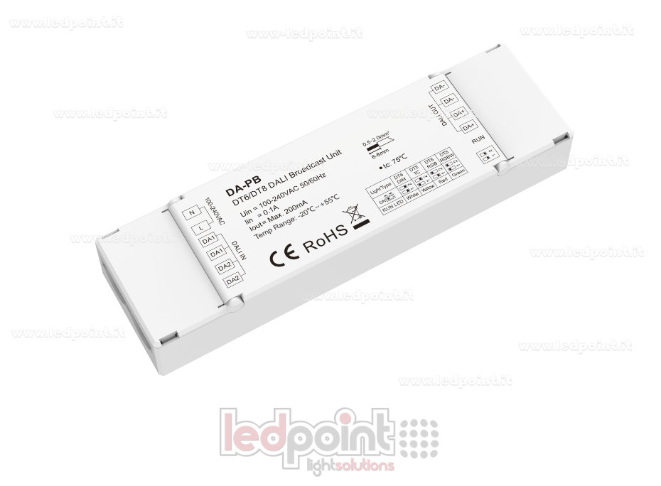 Unidad de difusión DALI-2, 100–240VAC, 200mA (DT6/DT8)