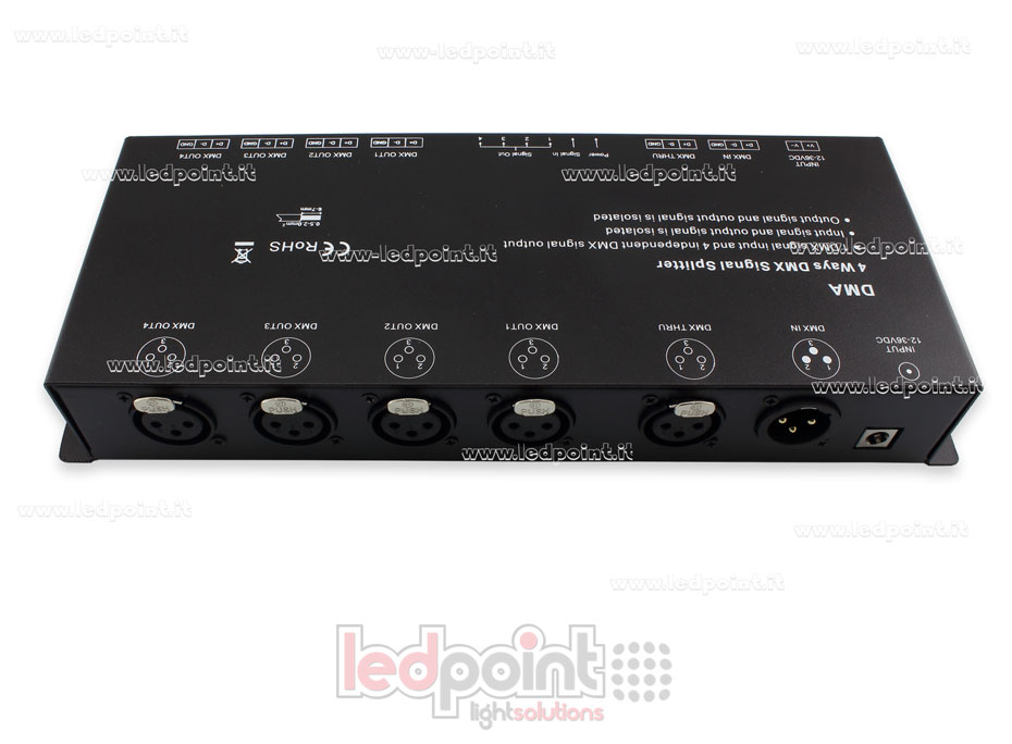 Divisor de señal DMX 4 canales Divisor de señal DMX 4 canales