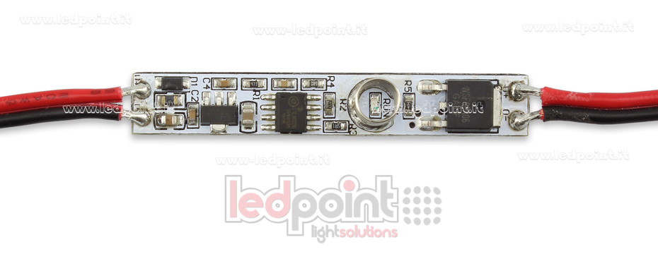 Mini dimer táctil monocromático con función de memoria 12/24V, 1chx3A