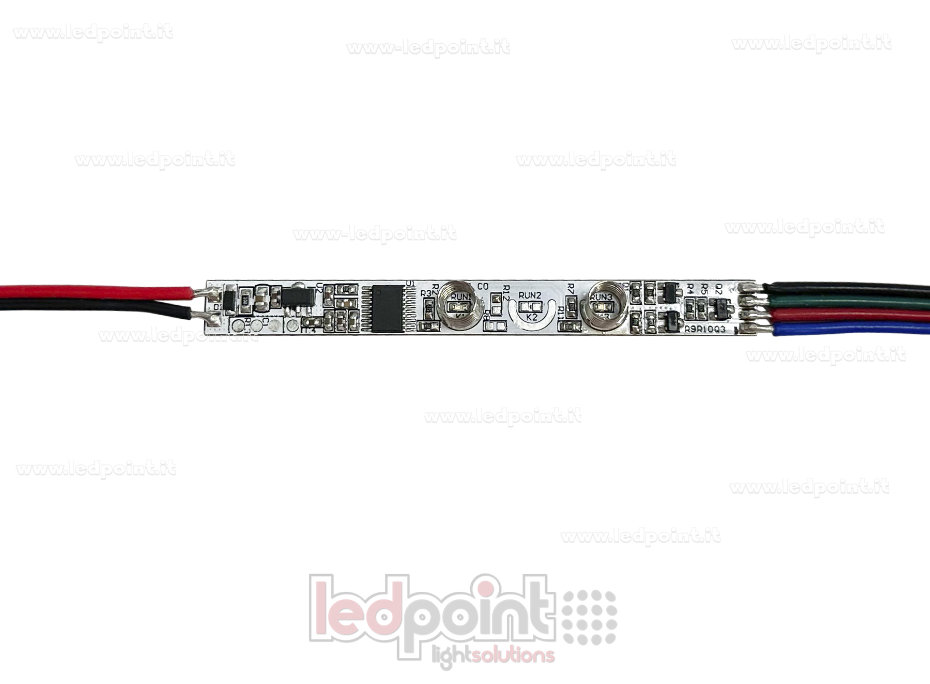 Controlador Mini Touch RGB de 2 botones con función de memoria, 5/24 V, 3 canales x 1,5 A Controlador Mini Touch RGB de 2 botones con función de memoria, 5/24 V, 3 canales x 1,5 A