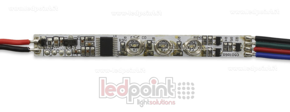 Mini Controlador 3 botones táctil RGB con función de memoria 5/24V, 3chx1,5A Mini Controlador 3 botones táctil RGB con función de memoria 5/24V, 3chx1,5A