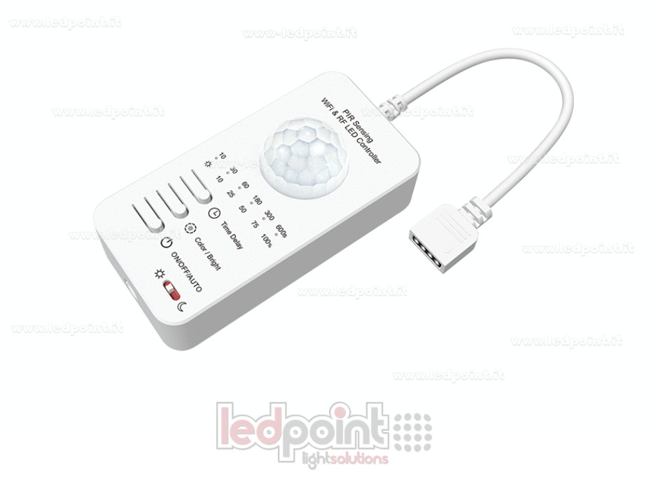 Controlador WiFi y RF + Sensor PIR 5–24 VCC 3 canales × 1,5 A