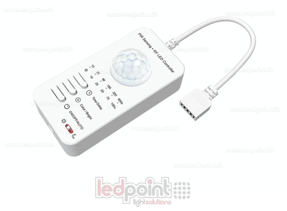 Controlador RF + sensor PIR 5-24 Vdc 3 canales*1,5 A