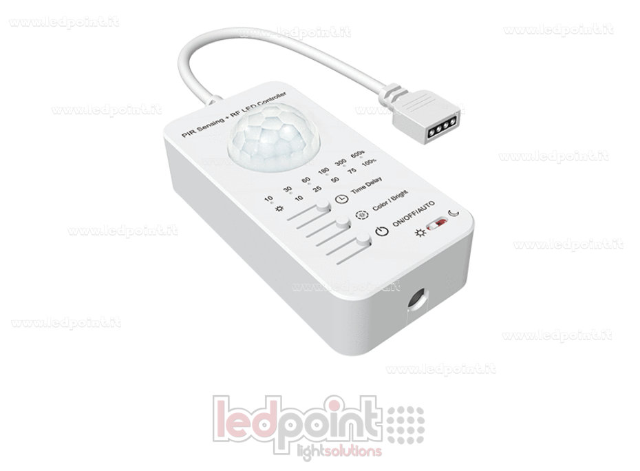 Controlador RF + sensor PIR 5-24 Vdc 3 canales*1,5 A