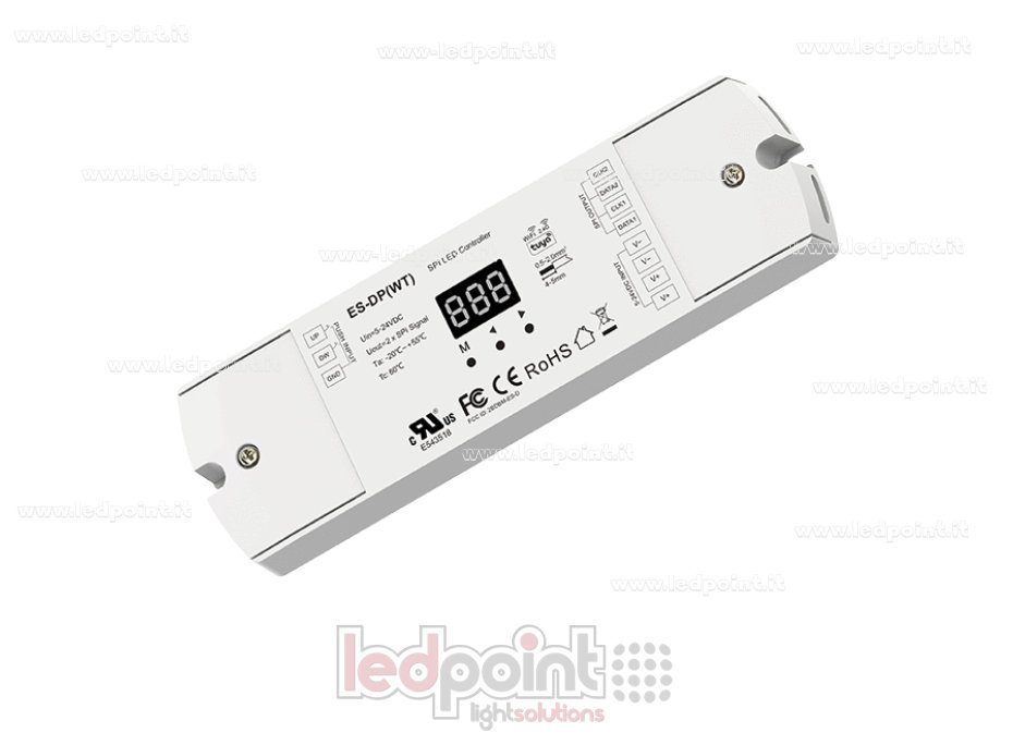 Controlador SPI WiFi y RF de doble pulsador, 5-24VDC, 10A
