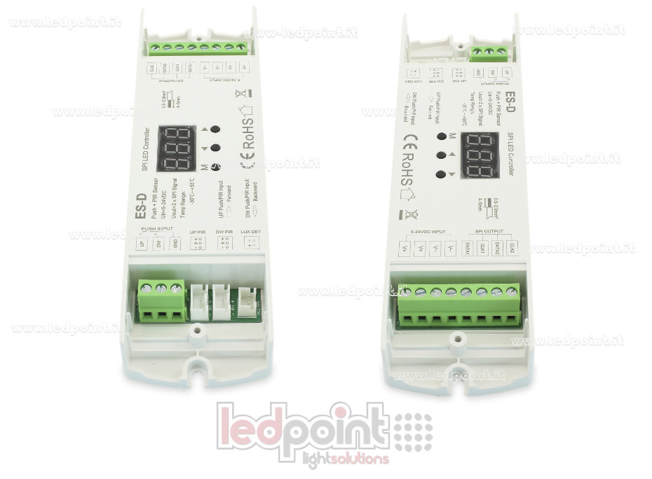 Sensor PIR doble + Controlador SPI de pulsador doble 5-24VDC Sensor PIR doble + Controlador SPI de pulsador doble 5-24VDC