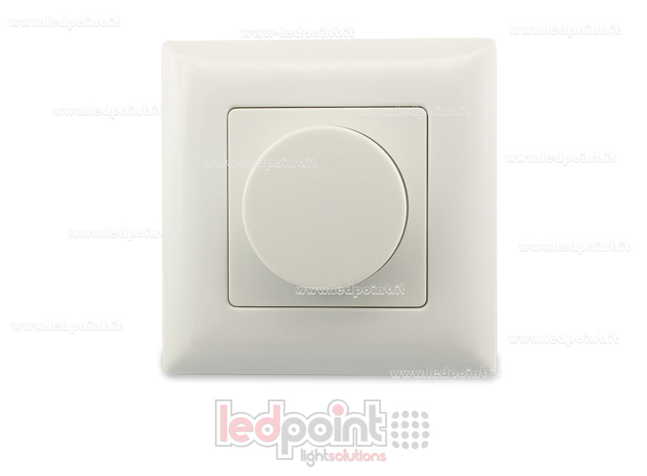 Regulador de pared con rueda 0-10V y mando a distancia RF, 86x86mm Regulador de pared con rueda 0-10V y mando a distancia RF, 86x86mm