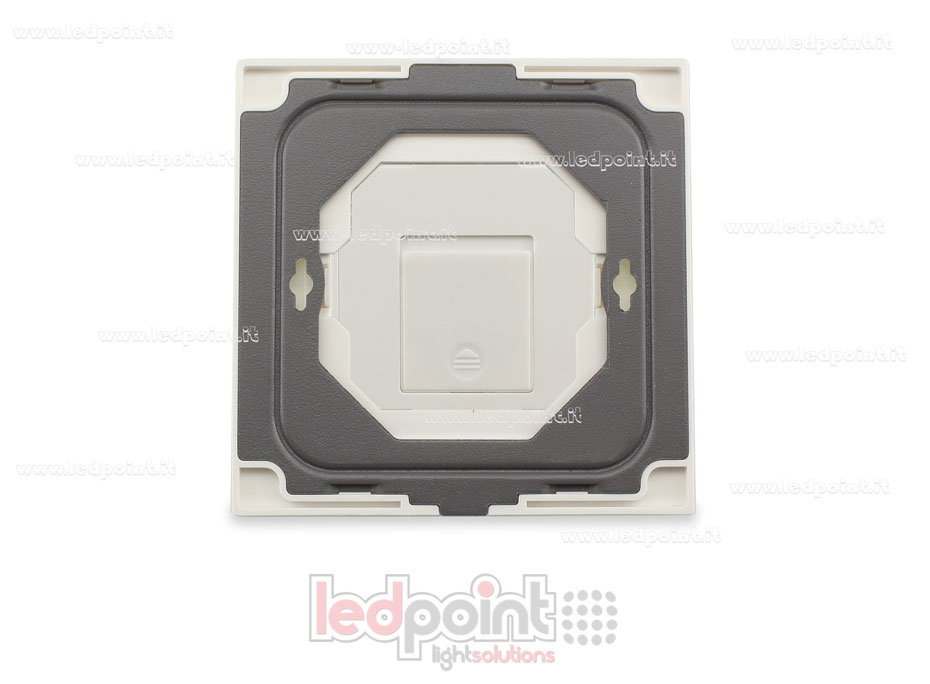 Mando de pared en vidrio 86x86mm monocromático 2 zonas RF2.4G
