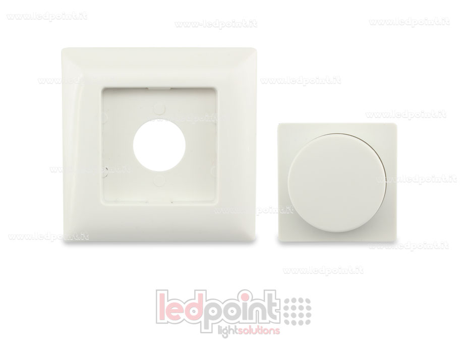 Mando de pared 86x86mm monocromático 1 zona con ruleta RF2.4G Mando de pared 86x86mm monocromático 1 zona con ruleta RF2.4G